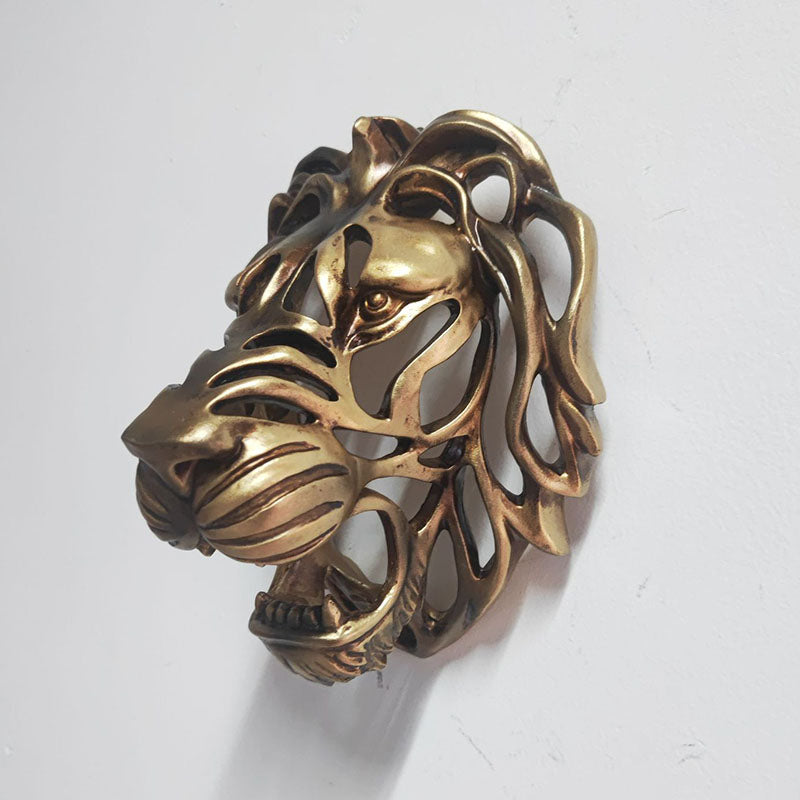 🦁Testa di leone da parete art