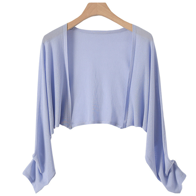 Cardigan estivo in lino senza bottoni