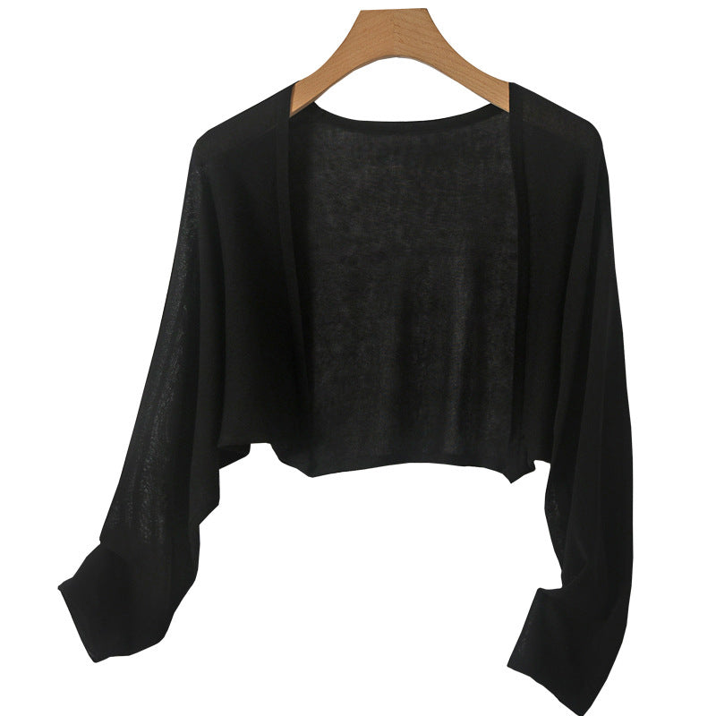 Cardigan estivo in lino senza bottoni