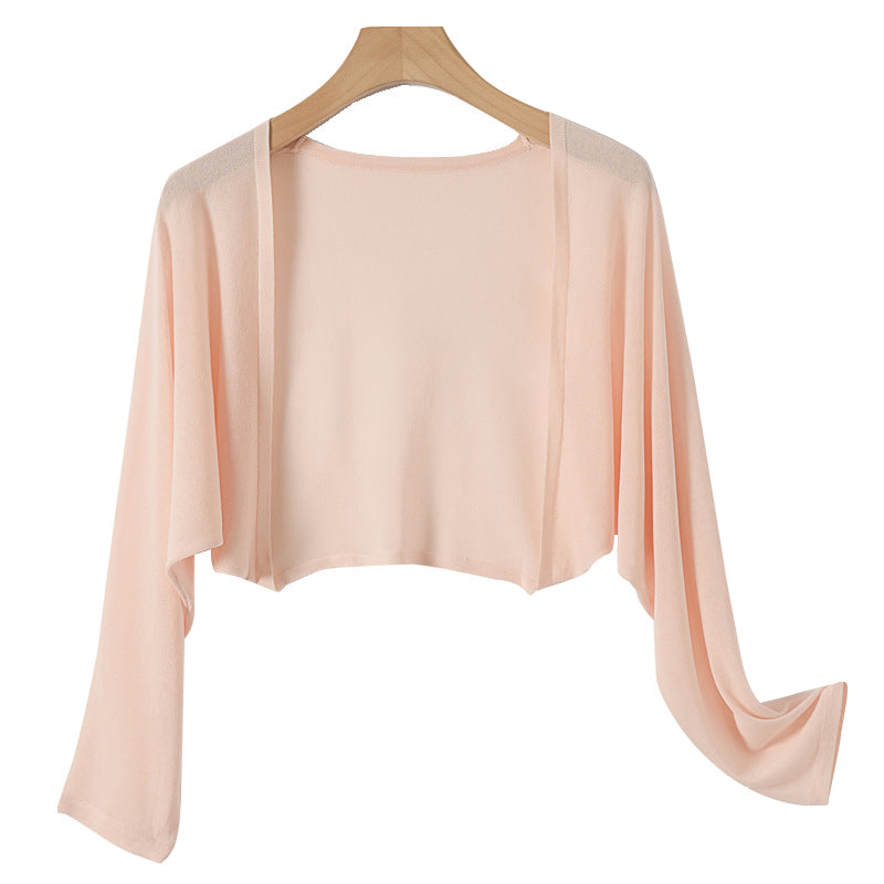 Cardigan estivo in lino senza bottoni