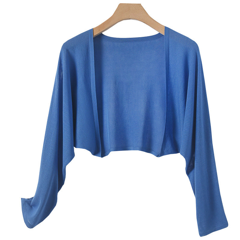 Cardigan estivo in lino senza bottoni