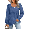 T-shirt a Maniche Lunghe con Maniche a Sbuffo Casual Larghe