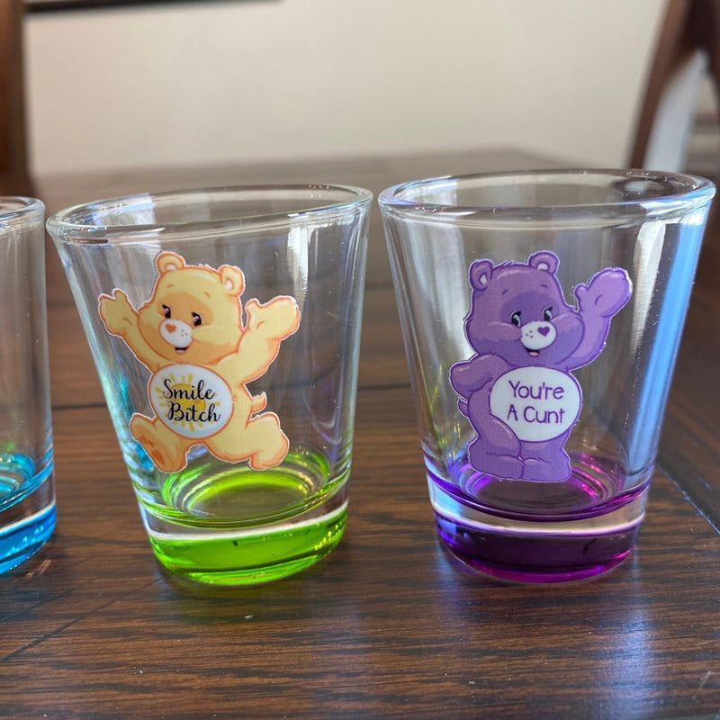 Bicchieri da shot Swear Bears, 6 pezzi