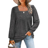 T-shirt a Maniche Lunghe con Maniche a Sbuffo Casual Larghe