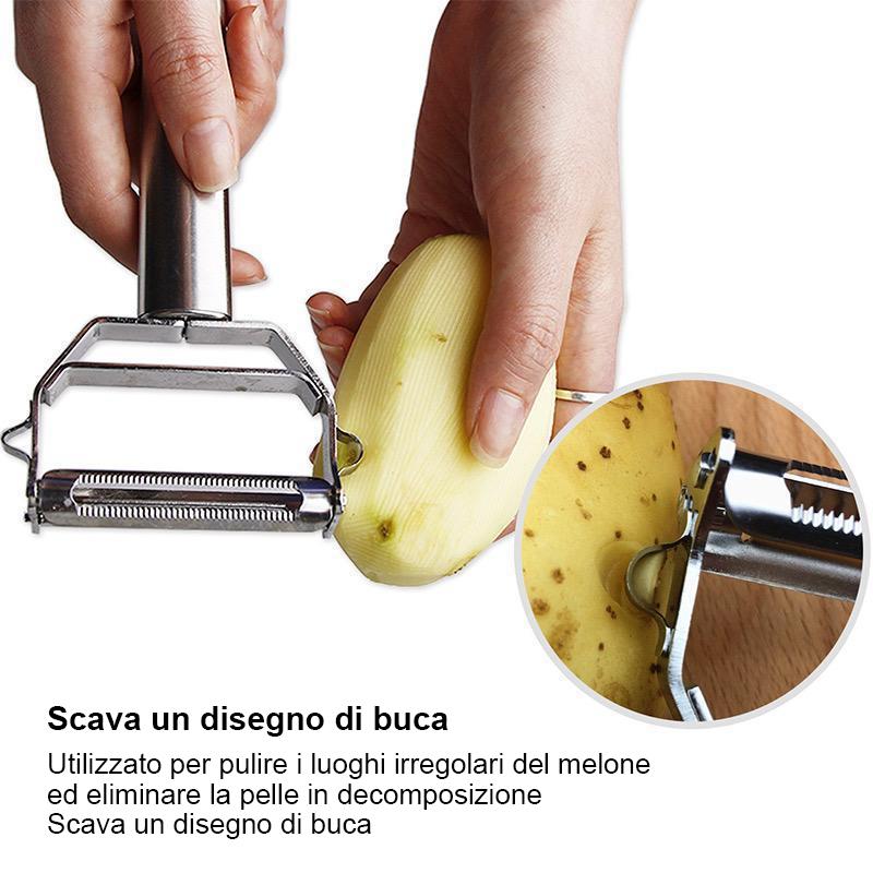Pelapatate multifunzione in acciaio inossidabile