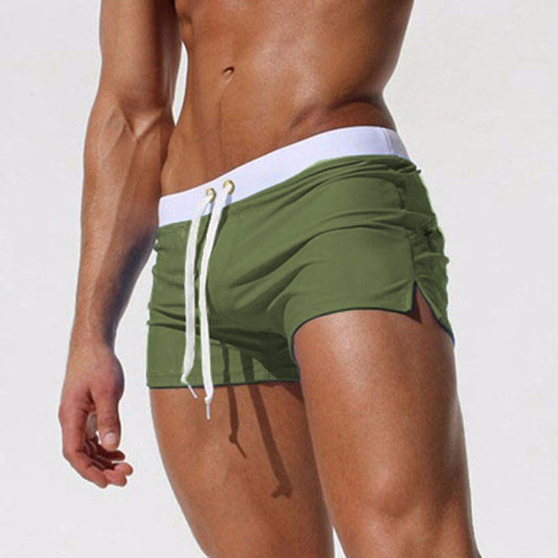 Costume da bagno da spiaggia da uomo in tinta unita