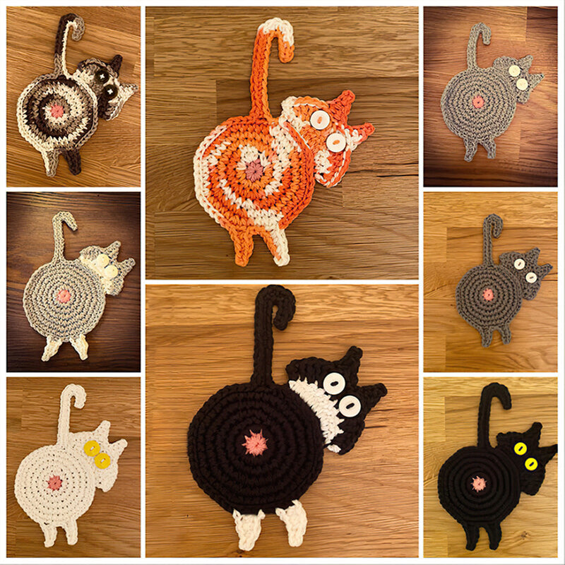 🐱Tazza con culo di gatto divertente Regalo a maglia per i fan dei gatti