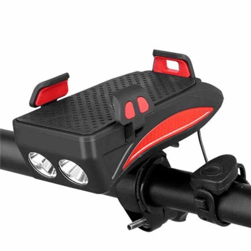 Supporto per cellulare con luci per biciclette