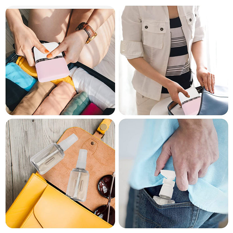 Set di flaconi da viaggio portatili con dispenser per shampoo