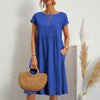 Abito Girocollo Da Donna In Cotone
