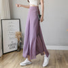 Pantaloni in chiffon di seta ghiaccio con gambe larghe