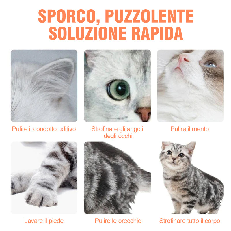 Guanti senza lavaggio per animali domestici