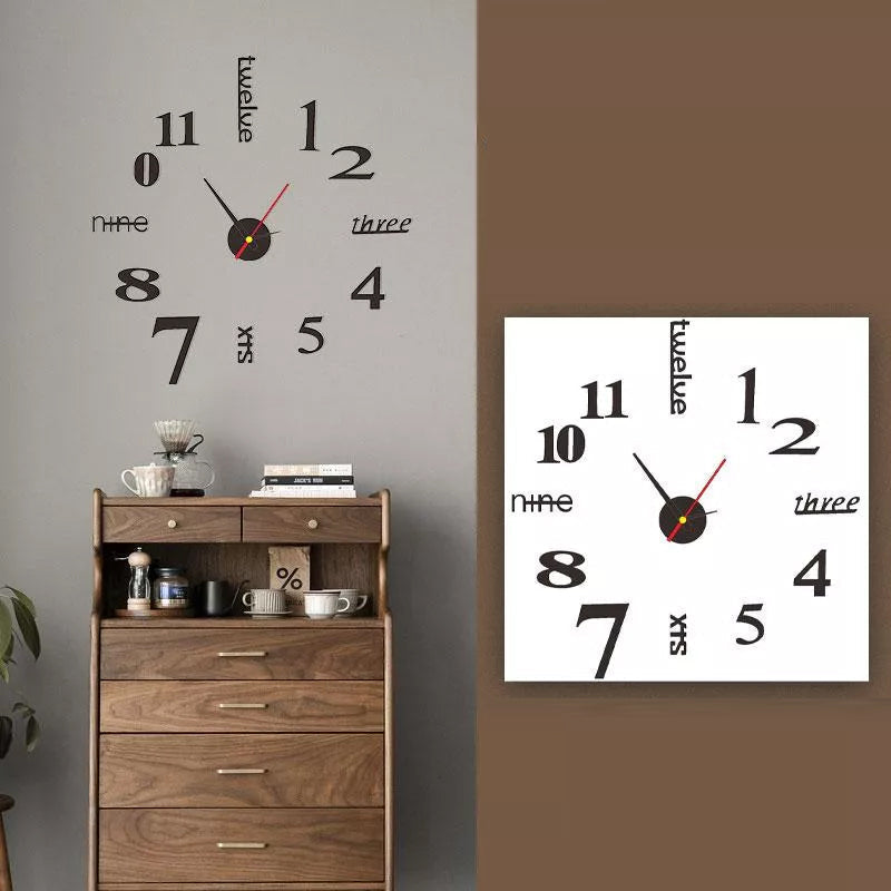 Orologio da parete moderno senza punzonatura fai-da-te