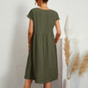Abito Girocollo Da Donna In Cotone