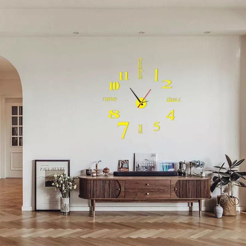 Orologio da parete moderno senza punzonatura fai-da-te