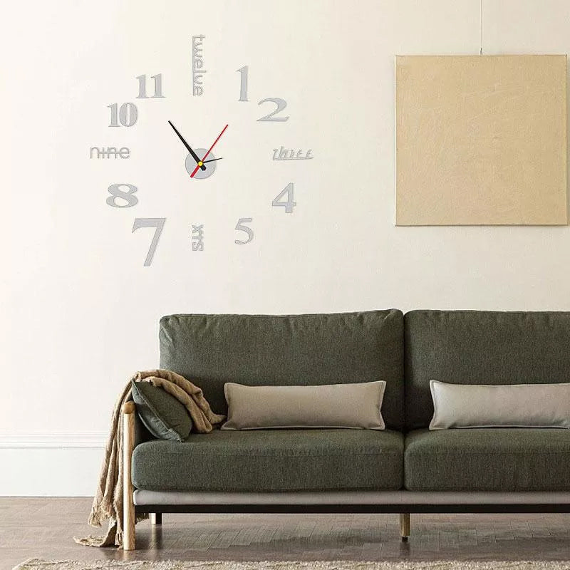 Orologio da parete moderno senza punzonatura fai-da-te