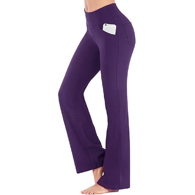 Pantaloni Da Yoga Da Donna A Vita Alta E Gamba Svasata