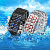 Orologio da uomo digitale con bracciale in acciaio inossidabile Lava LED