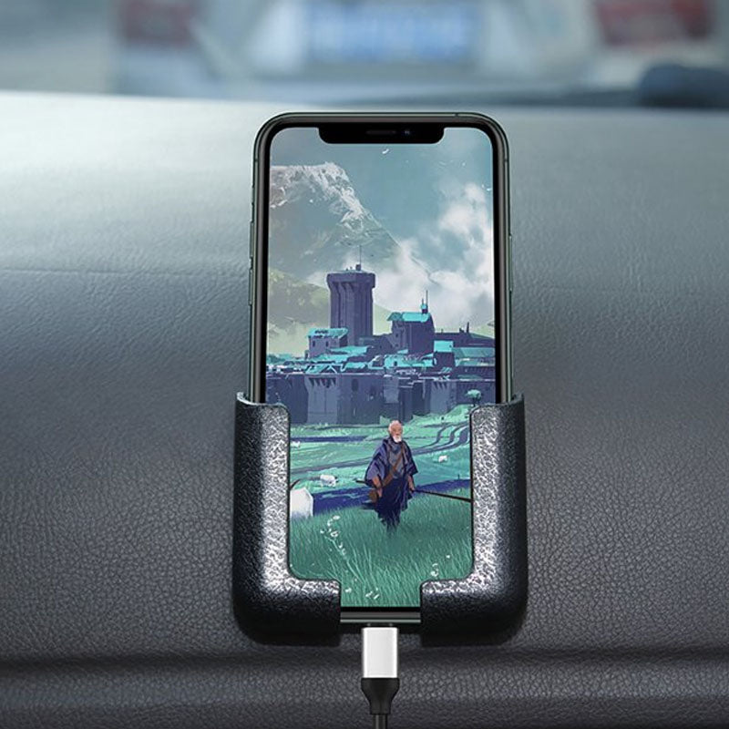 Supporto per telefono per auto con montaggio su cruscotto autoadesivo
