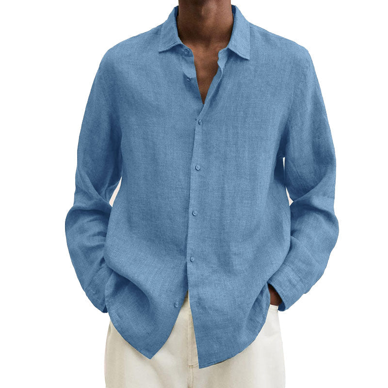 Camicia da uomo regular fit in lino