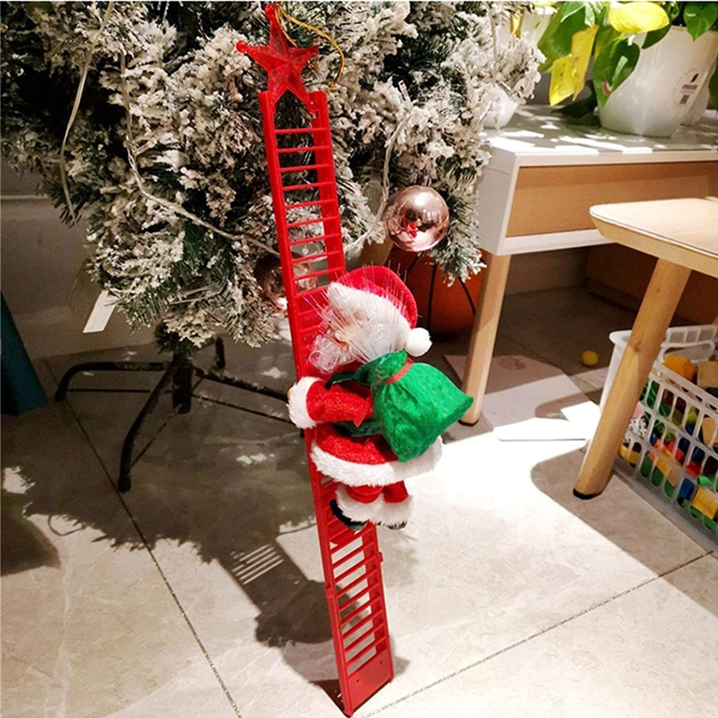Scala elettrica da Arrampicata Babbo Natale, Babbo Natale Africano Che Scala elettrica da Arrampicata Babbo Natale, Babbo Natale Africano Che