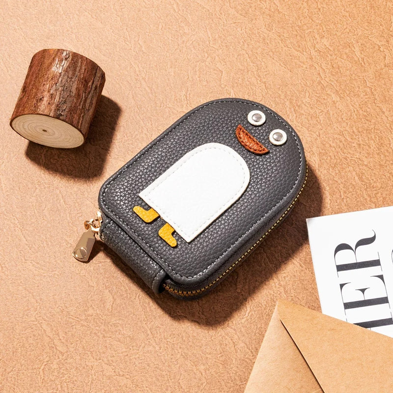 🐧Pinguini carini Portafoglio per carte di credito e monete in PU