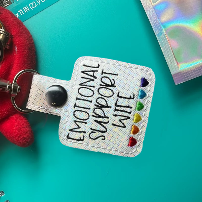 🌈Portachiavi con cuori arcobaleno di supporto emotivo💕