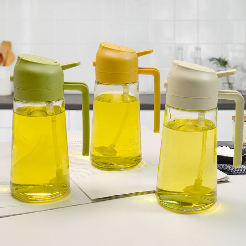 Spruzzatore per olio da cucina, 2 in 1, in vetro, flacone dispenser per Spruzzatore per olio da cucina, 2 in 1, in vetro, flacone dispenser per