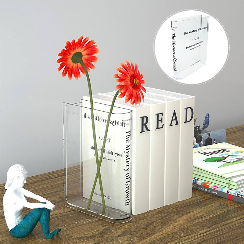 Vaso acrilico a forma di libro