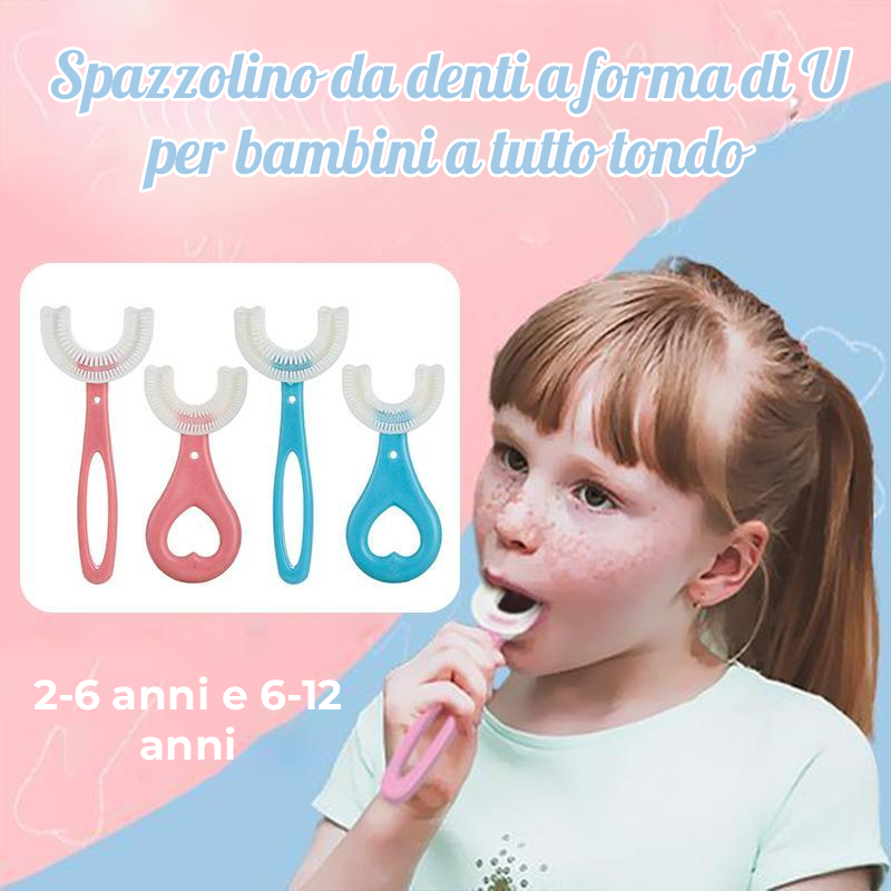 Spazzolino a forma di U per bambini
