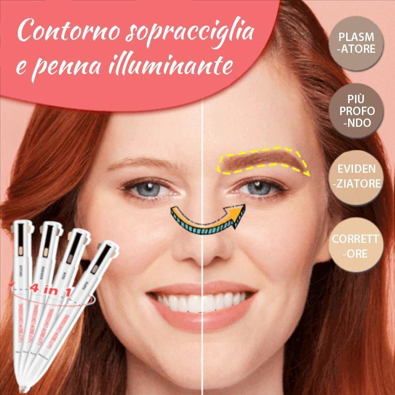 Contorno sopracciglia & penna illuminante 4 in 1