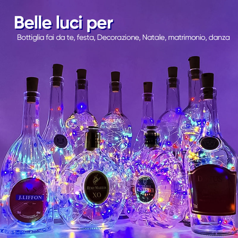 🍾Luce notturna a LED con tappo in sughero per bottiglia di vino