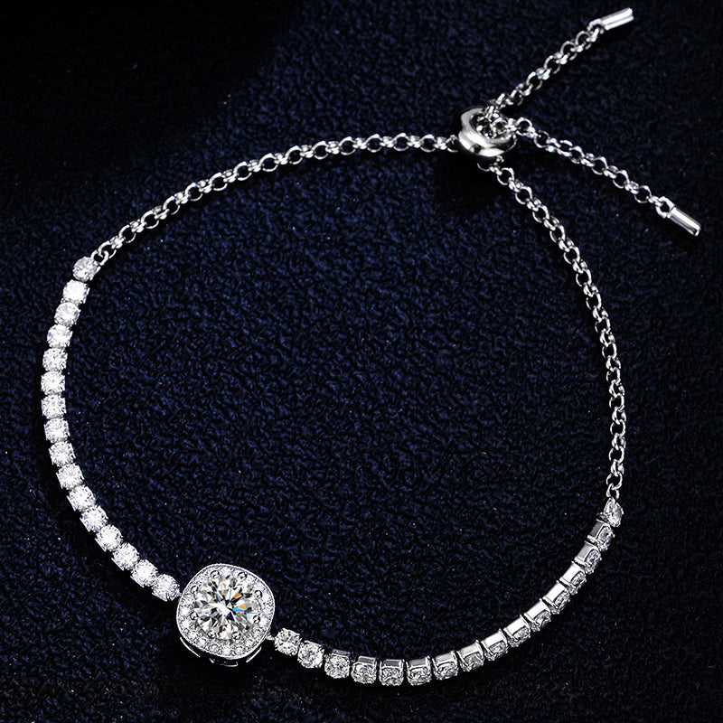 Bracciale in argento 925 con moissanite