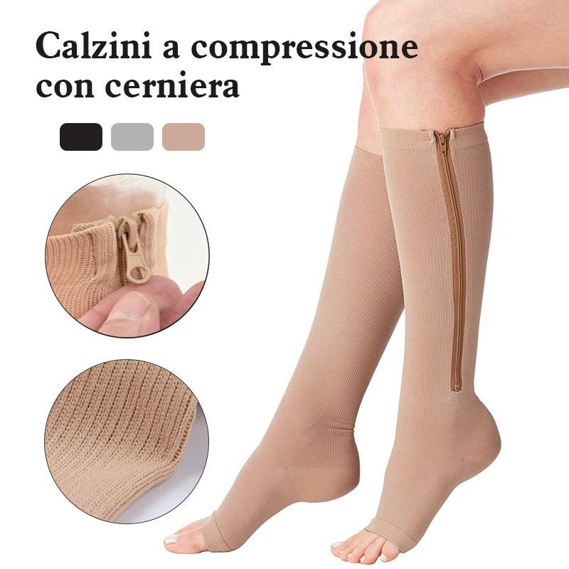 Calzini a compressione con cerniera