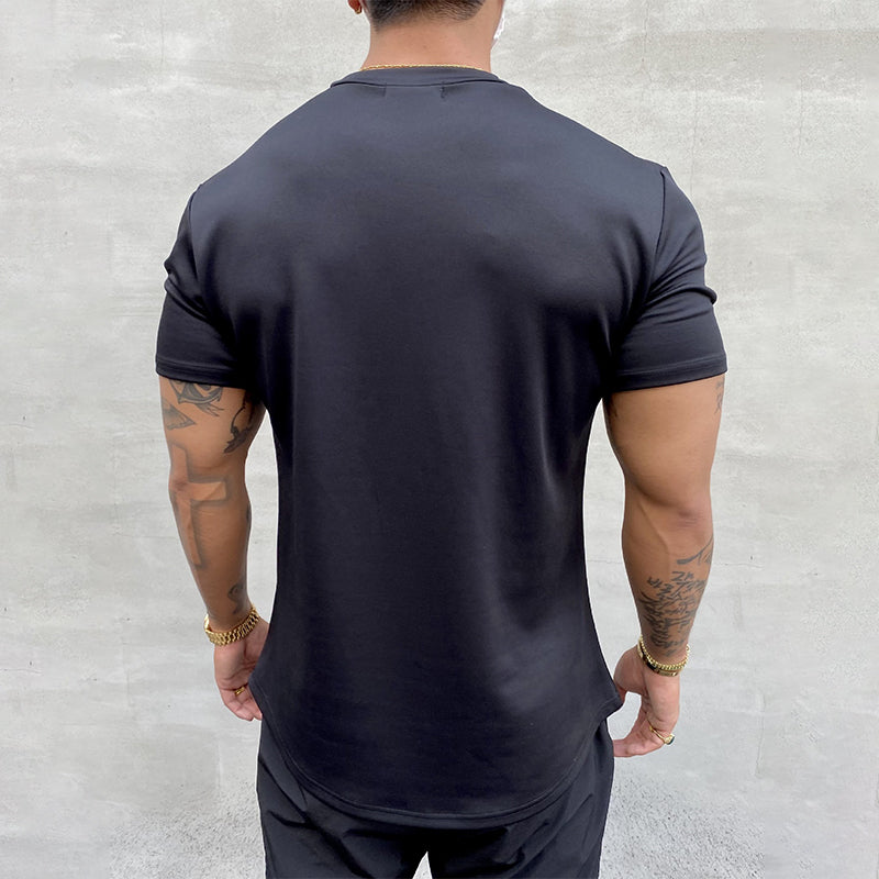 T-shirt sportiva elasticizzata in puro cotone