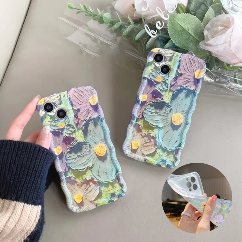 ✨Custodia per telefono squisita con pittura a olio colorata per iPhone