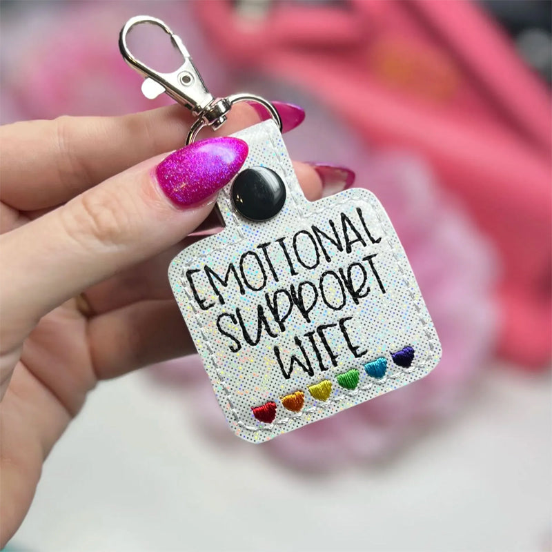 🌈Portachiavi con cuori arcobaleno di supporto emotivo💕
