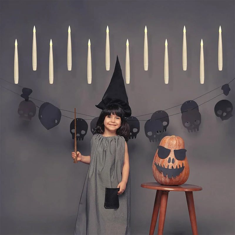 Candele LED Senza Fiamma Con Telecomando A Bacchetta Magica, 12