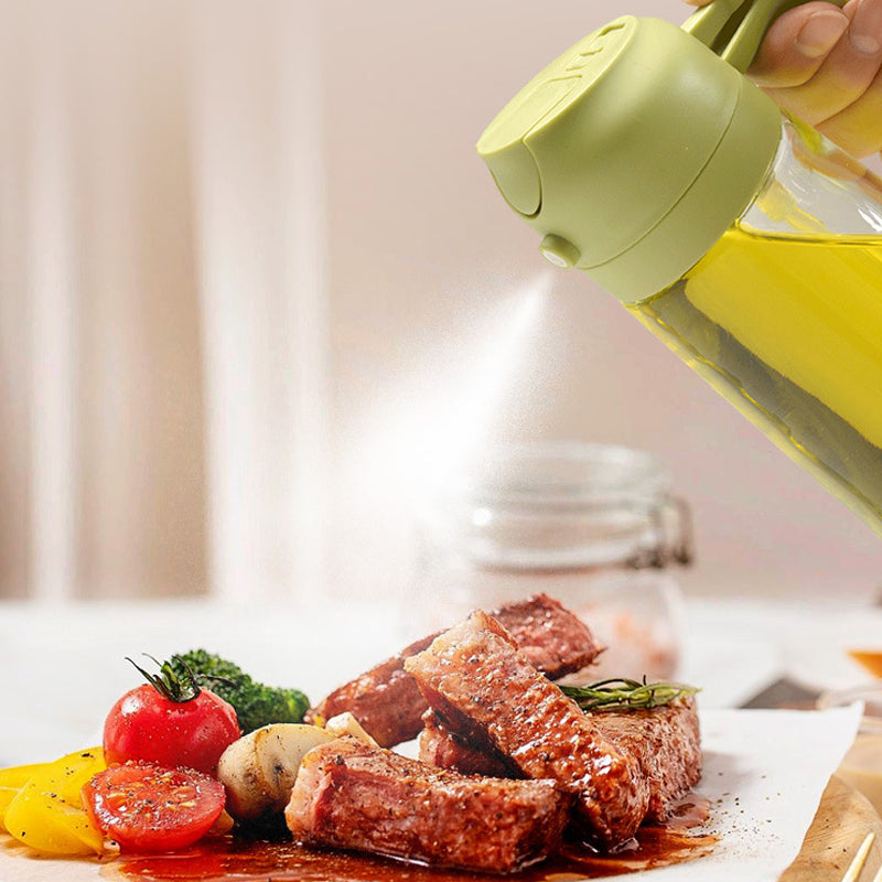 Bottiglia dispenser per olio d'oliva e aceto con dosatore in vetro per Bottiglia dispenser per olio d'oliva e aceto con dosatore in vetro per