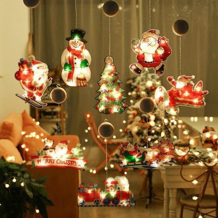 SALDI DI NATALE🎄Luci natalizie a ventosa per finestre