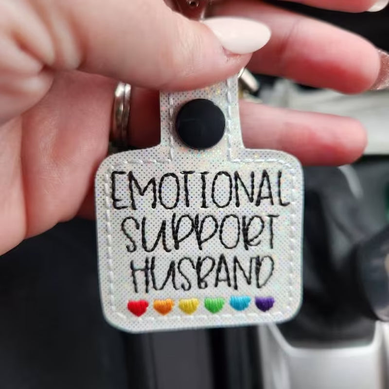 🌈Portachiavi con cuori arcobaleno di supporto emotivo💕