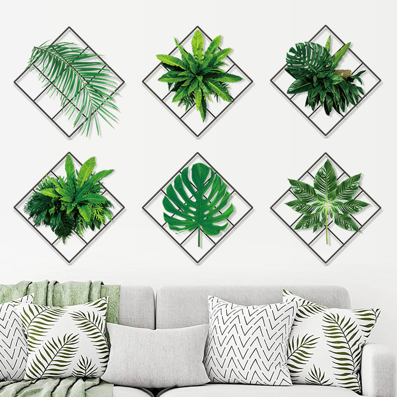 Adesivo da parete pianta verde 3D