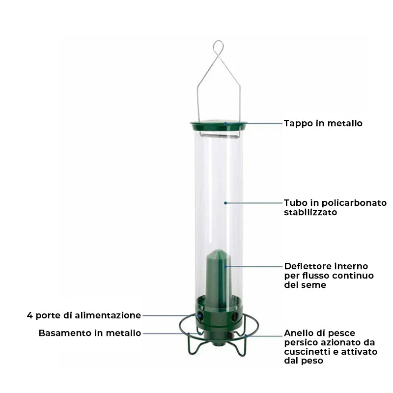 🐦Mangiatoia per uccelli a prova di scoiattolo