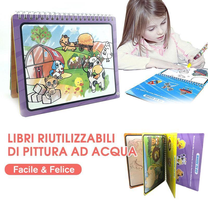 Libri Riutilizzabili Di Pittura Ad Acqua