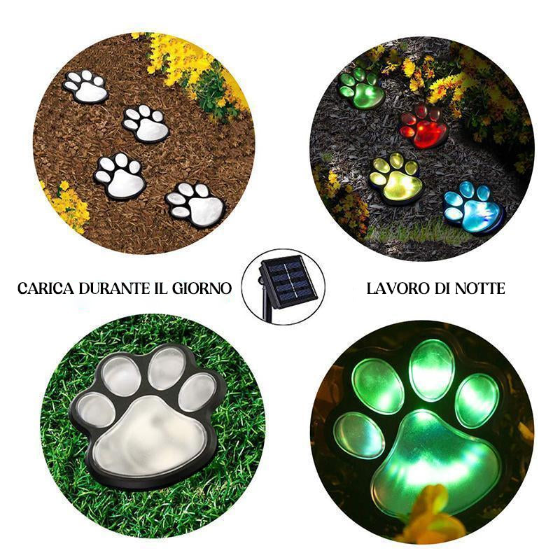 Luce solare da giardino con artiglio d'orso