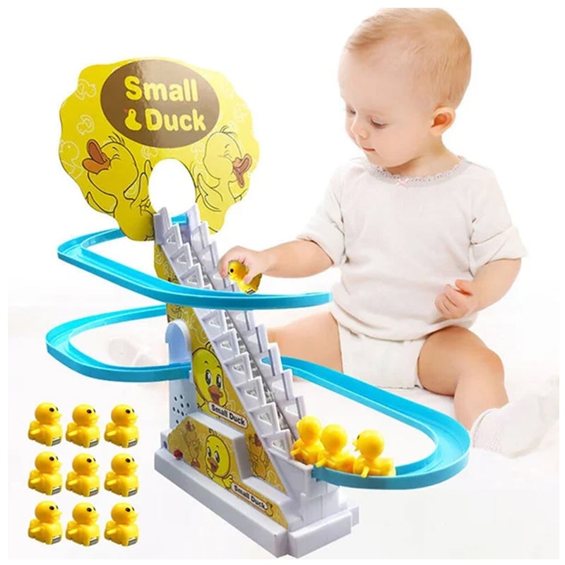 🦆Pista di scorrimento anatra elettrica con luci e musica