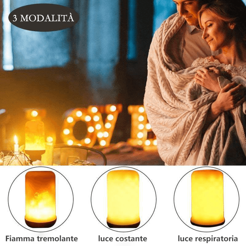 Lampada a fiamma a LED con sensore di gravità