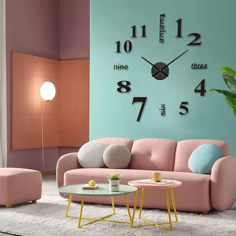 Orologio da parete moderno senza punzonatura fai-da-te