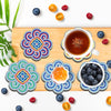 🌸Sottobicchieri con diamanti Sottobicchieri con pittura con diamanti (Mandala)