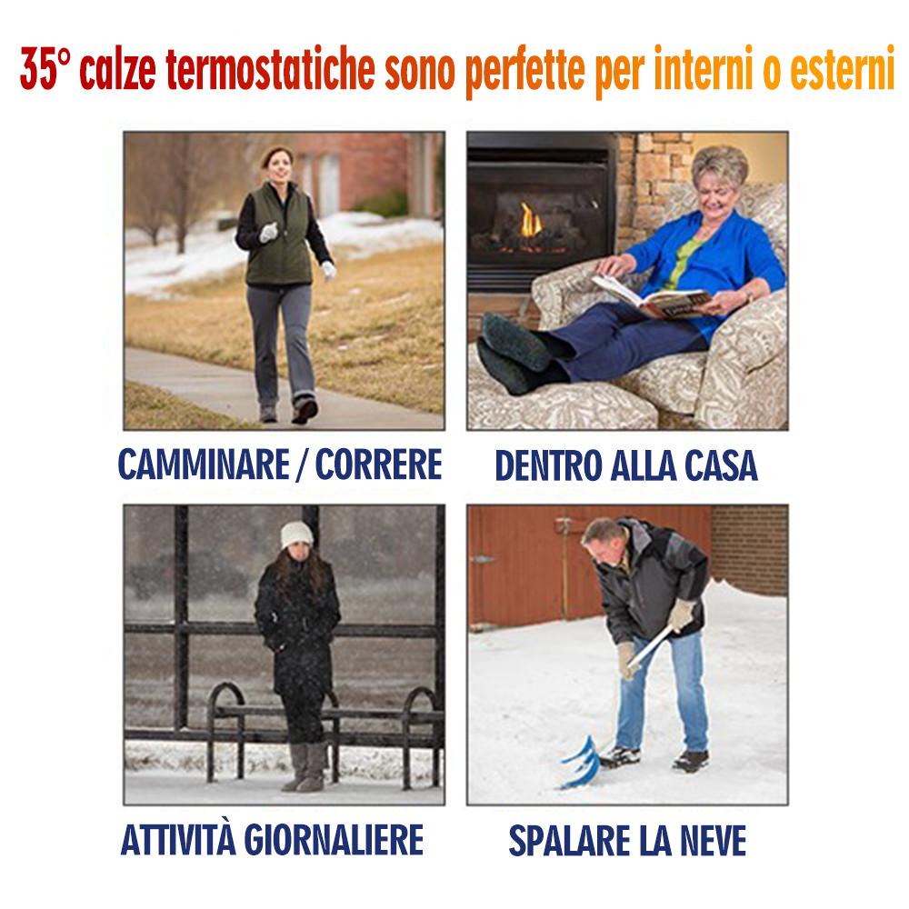35° calze termiche, massimo comfort, 3 paia in nero